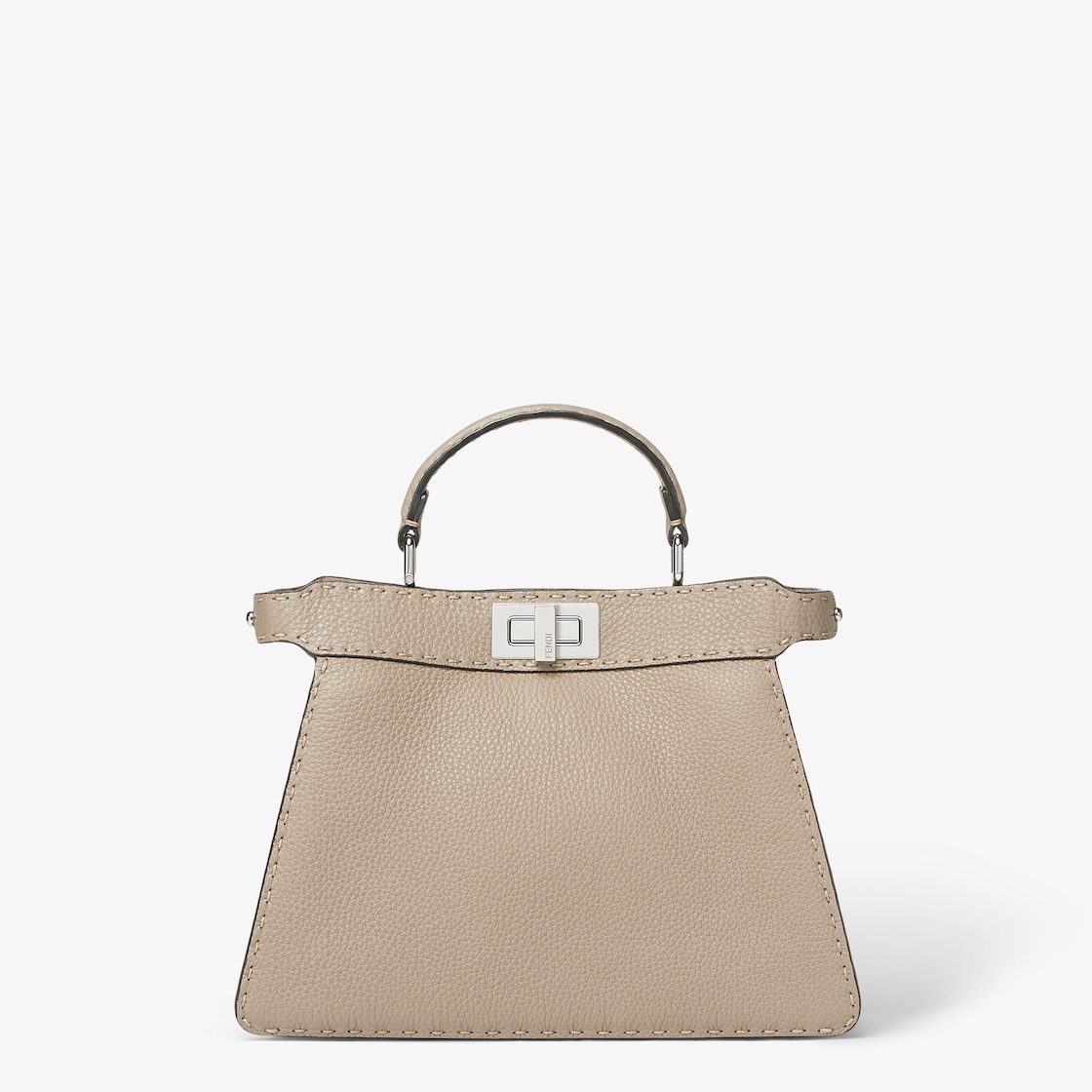 FENDI Peekaboo ISeeU Small Dove gray Selleria bag with 1254 hand-sewn topstitches - Image 1
